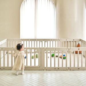 톰톰 모듈 베이비룸 폴더 매트 세트 (모카베이지 베이비룸+크림베이지 매트)