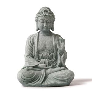납골당 꾸미기 부처상 미니 불상 불교용품 좌불상 명상 평화 클래식 석조 불상 그레이