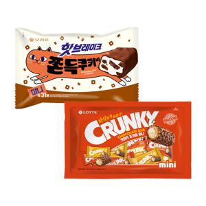 핫브레이크 쫀득쿠키바 352g + 크런키 초코바 405g