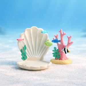 조개 산호 장식품 수조 어항 은신처 피규어 산호초 조개껍데기
