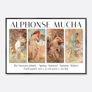 명화 인테리어 포스터 유럽 미술 작품 그림 액자 알폰스 무하 사계 (1896) TPWH