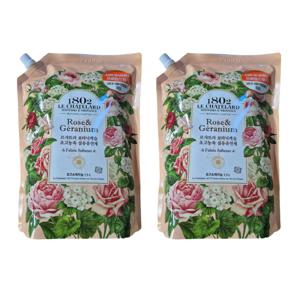 르샤트라 보타닉 섬유 유연제 로즈앤제라늄 1.5Lx2 리필 프리미엄 퍼퓸 오래가는 섬유유연