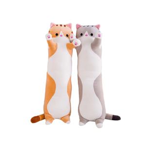 고양이 모찌 바디필로우 긴베개 꿀잠배게 - 브라운 5size