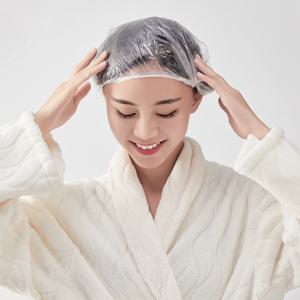 일회용 헤어캡 비닐캡 100개 트리트먼트 샤워 염색 헤어 방수 샤워캡 비닐 파마 머리 투명