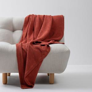 코튼 와플 홑이불_140x170cm_오렌지