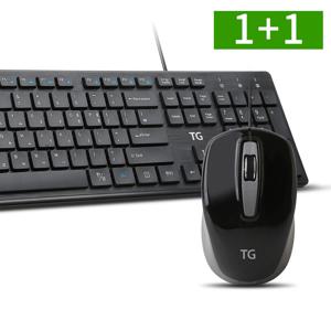 1+1 TG삼보 유선 키보드마우스세트 무소음 키스킨포함