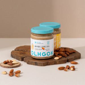 100% 프리미엄 미국산 무첨가 아몬드 스프레드 (스무스/크런치) 200g 아몬드버터 잼