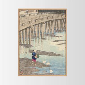 젠 에디션 인테리어 포스터 액자 / 111 아마쿠사 혼도의 기온 다리