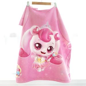 하츄핑 캐릭터 후드타월 핑크 키즈 대형 비치타월