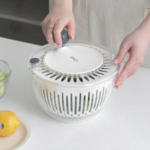 MR 튼튼한 투명 야채탈수기 4.5L 샐러드 스피너 채소 믹싱볼 채반 물기제거