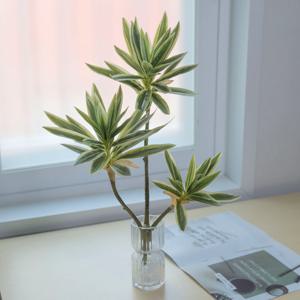 인조식물 용설란 조화 나무가지 60cm 화이트 플랜테리어 식물 장식