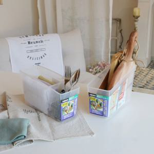 [1+1] 일본 이노마타 투명 과일 야채 보관 바구니 냉장고 정리 다용도 수납 바스켓