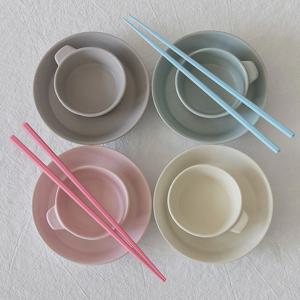 톤온톤 데일리 도자기 4인세트(원형접시4P+종지4P) 컬러 그릇세트 집들이 찬기 식기세트