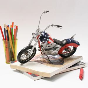 철제모형 빈티지 U.S.A 바이크 오토바이 모형 장식 M4043RWB 300x120x225
