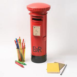 철제모형 빈티지 대형 원형 우체통 모형 엔틱 저금통 장식 LF006 170x170x460