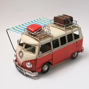 철제모형 빈티지 접이식 어닝 캠핑카 자동차 모형 엔틱 장식 1210E 280x130x170