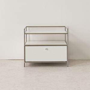 철제 모듈 수납장 가드형 미드센추리 서랍장 침대 협탁 틈새 미니