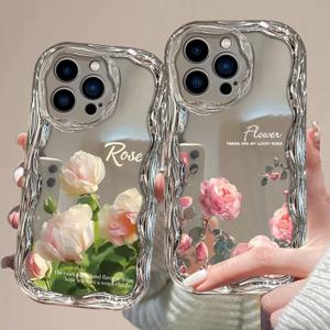 아이폰 17 16 15 14 13 12 프로맥스 프로 플러스 에어 꽃무늬 패션 슬림 케이스