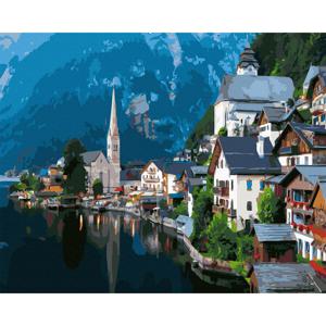 DIY 명화그리기 (물감2배) 할슈타트 풍경 40X50cm