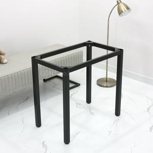 선반 TV 다이 조립식 철제 받침대 700 x 500 H700 블랙 철 프레임 발통 다리