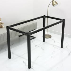 목재 식탁 테이블 교체용 철제 다리 1200 x 600 H700 블랙 조립식 철재 프레임