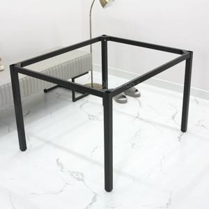 4인용 식탁 테이블 리폼 스틸 프레임 발통 1200 x 900 H700 조립식 철 다리