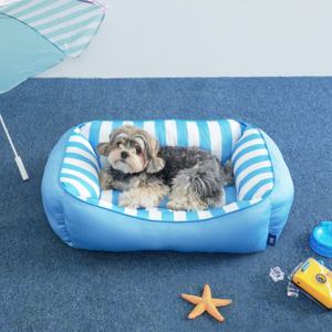 펫본 3도씨 시원한 스트라이프 쿨사각방석 블루 L