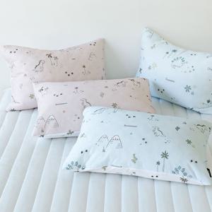 시원한 디노 공룡 접촉 냉감 먼지없는 아이스 쿨링 소프트 여름 베개커버 5070