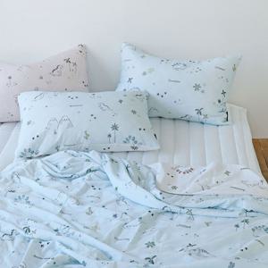 시원한 디노 공룡 접촉 냉감이불 먼지없는 아이스 쿨링 얇은 여름이불 세트