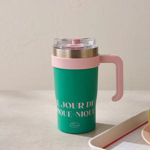 TO GO 핸들 보온보냉컵 450ml 레터 그린