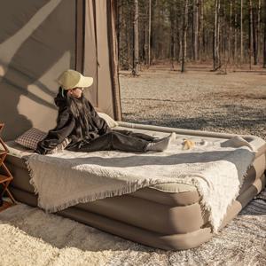 에어매트리스 에어침대 캠핑 자충 에어 매트 퀸 46cm 펌프 내장형 탄