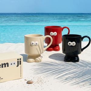 뚜벅 이모지 머그컵 도자기 대용량 디자인 예쁜 집들이선물
