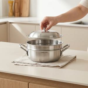 304 스텐 인덕션 멀티쿠커 냄비 저당찜기 22cm