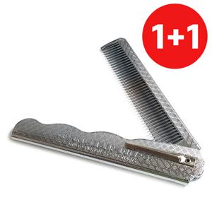 1+1 접이식 신사빗(007-3실버)휴대용 헤어브러쉬