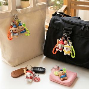 운동 스포츠 인형 키링 4종 야구 베이스볼 테니스 배드민턴 프로 타자 강아지 동물 피규어