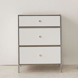 철제 모듈 3단 서랍장 옷 드레스룸 침대 협탁 틈새 미니