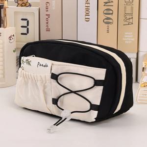 대용량 펜파우치 지퍼형 패브릭 초등학생 중학생 필통