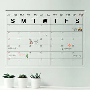 [리퍼]붙이는 투명 냉장고 메모보드 미니 화이트보드 칠판/먼슬리