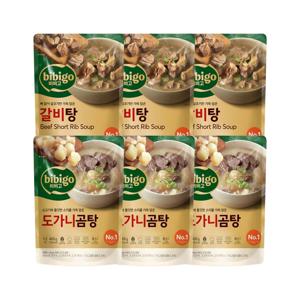 비비고 도가니곰탕 460g x3개+갈비탕 400g x3개