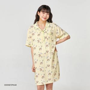 디즈니 플레이 슬링키 독 레이온 반팔 원피스 파자마 FREE 옐로우