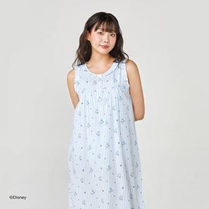디즈니 마린 도날드 덕 스트라이프 레이온 나시 원피스 파자마 FREE 화이트
