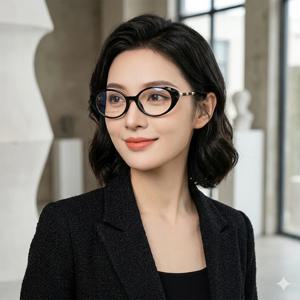 캣아이 뿔테 안경/남여 공용 가벼운 안경태 블루라이트 프레임 컴퓨터(CN436)