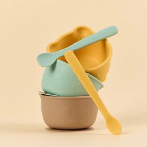 아이플레이트 아기 이유식 스푼 2P 세트 초기 중기 단계별 수저 (케이스 증정)