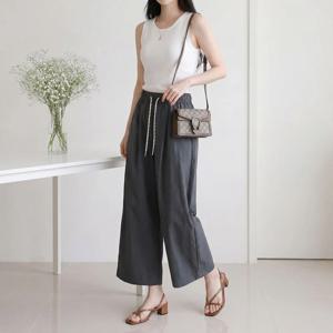 여성 여름 쿨맥스 냉감 절개 와이드 통바지 팬츠