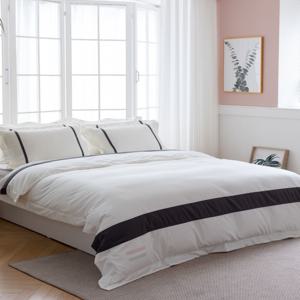 Soft Touch 와이드 라인 모달 배색 이불커버 (4colors)