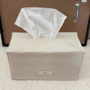 linen tissue case 티슈케이스/ivory