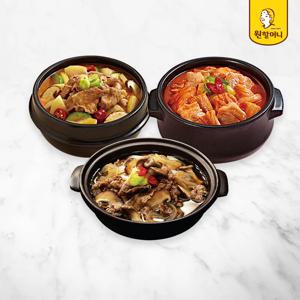 뚝배기불고기 2팩+된장찌개 2팩+김치찌개 2팩