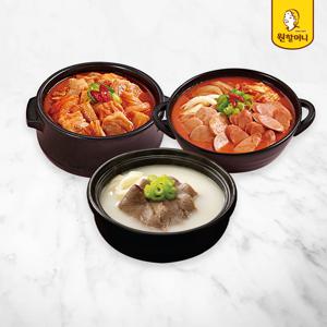 설렁탕 2팩+김치찌개 2팩+부대찌개 2팩