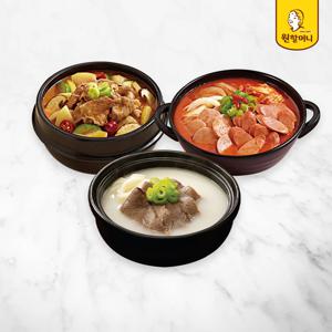설렁탕 2팩+된장찌개 2팩+부대찌개 2팩
