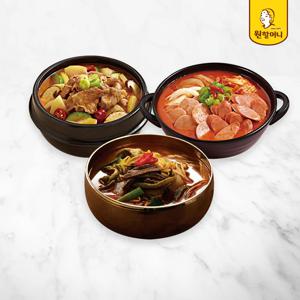육개장 2팩+된장찌개 2팩+부대찌개 2팩